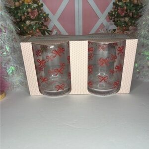 Cupcakes and Cashmere Red Bow Acrylic Cups